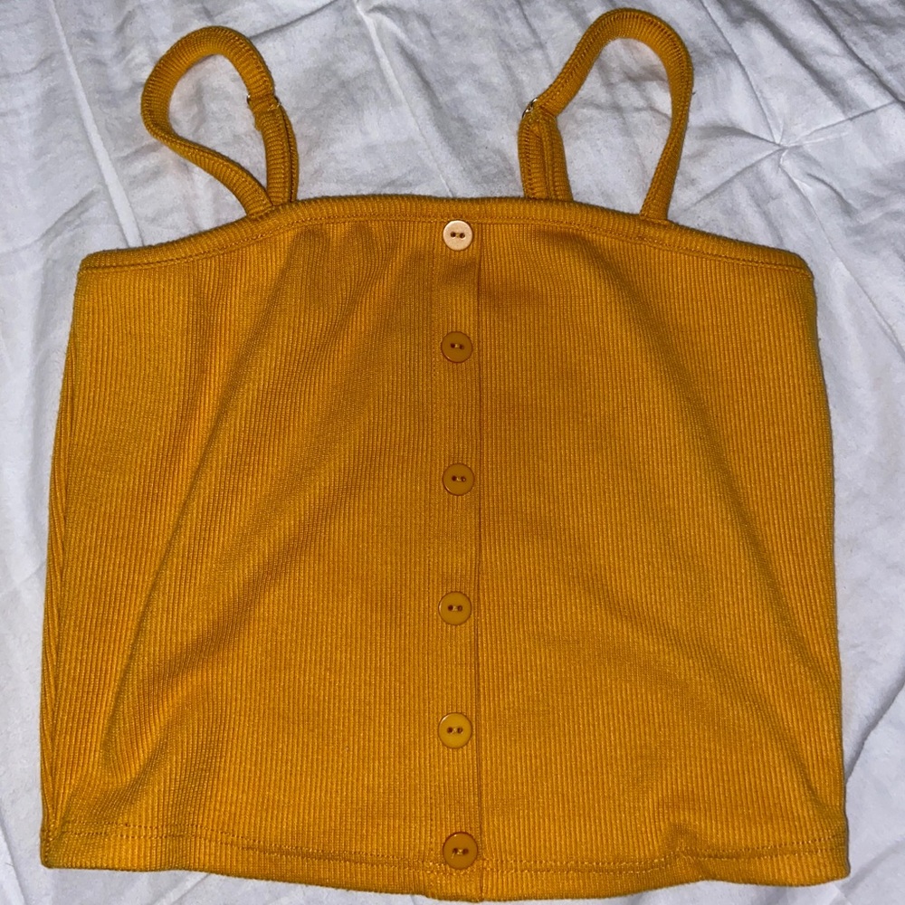Yellow crop top